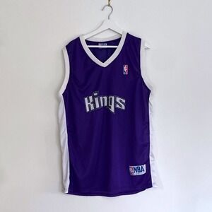 NBA Sacramento Kings‎ Basketball Jersey Purple White Embroidered Logo Mens XL